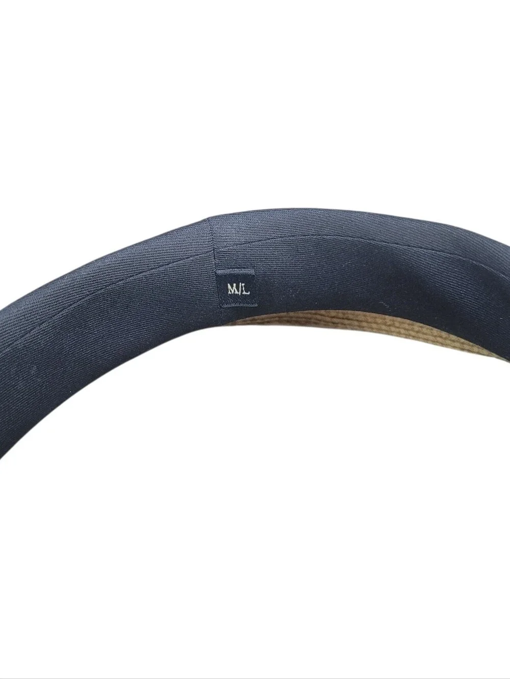 Eric Javits Halo Packable Hat Visor Squishee Straw Black Band Bow Medium Large - Picture 3 of 4